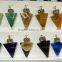 JF6891 crystal pave multicolour agate arrowhead pendant ,tibetan charm