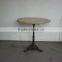 industrial metal coffee table/antique round wooden top coffee table