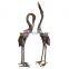 Antique Bronze Finish Cast Aluminum Cranes