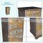 Handmade Chic Wood Carved Trunk Multilayer Style Wooden Cabinet With Five Drawers