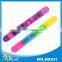 Cheap colorful gift slap silicone charm bracelets
