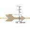 18K Gold Plated Sterling Silver Cubic Zirconia Arrow Open Bangle
