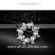 new design pearl Austrian crystal korea flower wedding christmas silver pearl brooch