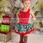 Xmas I Love Santa Red Pettiskirt Dress Headband Leg Warmers 3pcs Party Dress