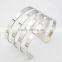 Fashion Hollow Out Stainless Steel Opening Cuff Bangle Bracelet