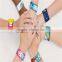 customized kids name bracelet id band writable pvc bracelet
