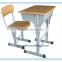 Hot selling school desk and chair, blue Desk And Chair Set, school desk dimension