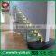 2016 modern interior double stringer glass straight Led stairs supplier --YUDI