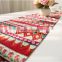 wholesale cotton linen printed fabric table mat and runner with double-faced