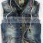 Mens windproof watrerproof hooded jeans vest