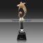 Alloy golden star with black crystal base metal trophy