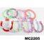 teen girl colored plastic mesh tube braided bracelets for girls