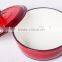 Enameled Cast Iron Dutch Oven - Red Color with Lid, 3.2-Quart