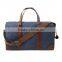 custom high quality canvas leather trim weekender bag