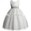 Latest White Rose Girl Dress With Bow Fluffy Baby Girls Princess Dresses Sleeveless Children Clothes CMGD90326-10