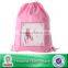 Lead-free 100% Recycled 210D polyester gym drawstring shoe bag