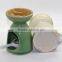Color glazed ceramic oil burner in customer design aroma burner