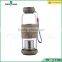 Stainless Steel Bottom Tea Infuser Water Bottles ,Leak Proof Water Glass Borosilicate Bottle 420ml