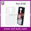Hot 2D PC hard plastic sublimation phone cases with metal insert sublimation printing for LG G3