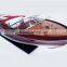 RIVA AQUARAMA (WHITE/RED) SPEED BOAT- MODEL SHIP HANDMADE, UNIQUE DECORATION