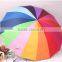 16k Rainbow Umbrella Handheld Parasol Umbrella Double Layers Umbrella Straight Umbrella