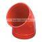 ASTM-A536 300 Psi Ductile Iron 45/90 Degree Grooved Fittings Elbow