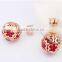 Finest Korean Style Gold Plated Earrings Accessory Hollow Wintersweet Double-sided Zircon Stud Earrings For Lady