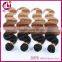 Ombre natural color brown light color virgin malaysian hair body wave human hair extensions