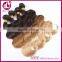 Ombre natural color brown light color virgin malaysian hair body wave human hair extensions