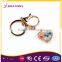 Customized Logo Heart Shape Frame Keychain Ring