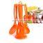 2016 New Desig Orange Nylon Kitchen Utensil Set with Rotating Holder Of Nylon Cooking Tools