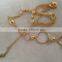 2016 gold elastic fashion chain belt