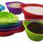 Four pieces as one set silicone measuring cup as seen on TV