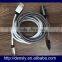 high quality golden nylon braided usb data charger cable for samsung s6