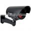 Security black CCTV False Outdoor CCD Camera Red LED Light Bullet proof Dummy Camera 11A