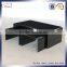 Fashion Design Special Shape All Glass Black Coffee Table Glass Top