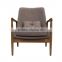 Hot Armrest Wood Design Dining Chair With Fabric Cushion