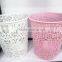 high quality trash bin metal flower office trash bin