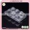 PVC 6 hole plastic clear disposable quail egg tray for sale