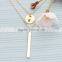 Hotselling stainless steel custom engraved tag double layered necklace
