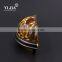 amber half round oil rubbed bronze glass knob