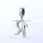 S067R Globalwin 925 Sterling Silver Alphabet Letter R Paved with Crystals European Charms