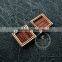 8mm Setting Size Vintage Style Natual Log Wood Bezel Square Pendant Setting DIY Findings Supplies 1431029