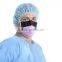 Ecoma Industries Print Procedure Surgical Face Mask , Fog-free Mask With Face Shield Fluidsheild Pleated Ties