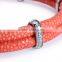 Fashion genuine stinrgay leather treaty bracelet maker on 