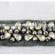 Fashional shinning 2.4cm webbing rhinestone crystal trims for garment