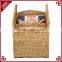 Water hyacinth woven basket with dividers trunk shaped magazine holder