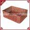 S&D Factory wholesale Wicker Rectangle Basket for Bread , Fruit,Sandwiches storage basket with cover