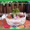 2016 new decorative indoor decorative pot planter,large teacup planter,half round wall basket planter