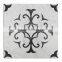 Natural white and black marble waterjet mozaik medallion